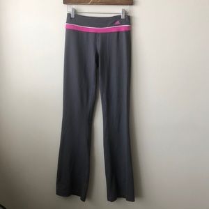 LIKE NEW -adidas- gray and pink boot cut fitness pants -Xs-S